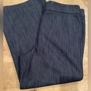 NWOT Talbots Greenwich Pants Wide Leg High Waist cotton spandex 14 petite